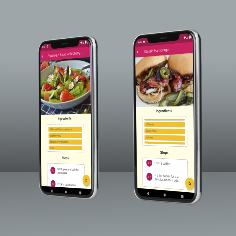 تطبيق موبايل لوصفات طبخ – صفحة تفاصيل الوجبة-6DTec
